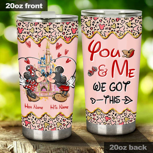 You And Me Forever And Always - Personalized Couple Mouse Tumbler