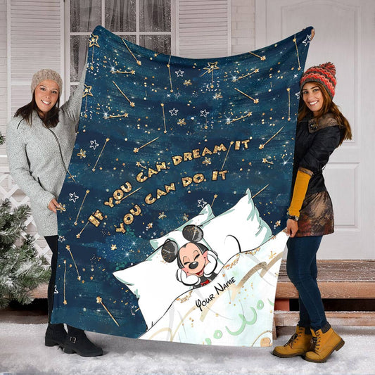 If You Can Dream It - Personalized Mouse Blanket