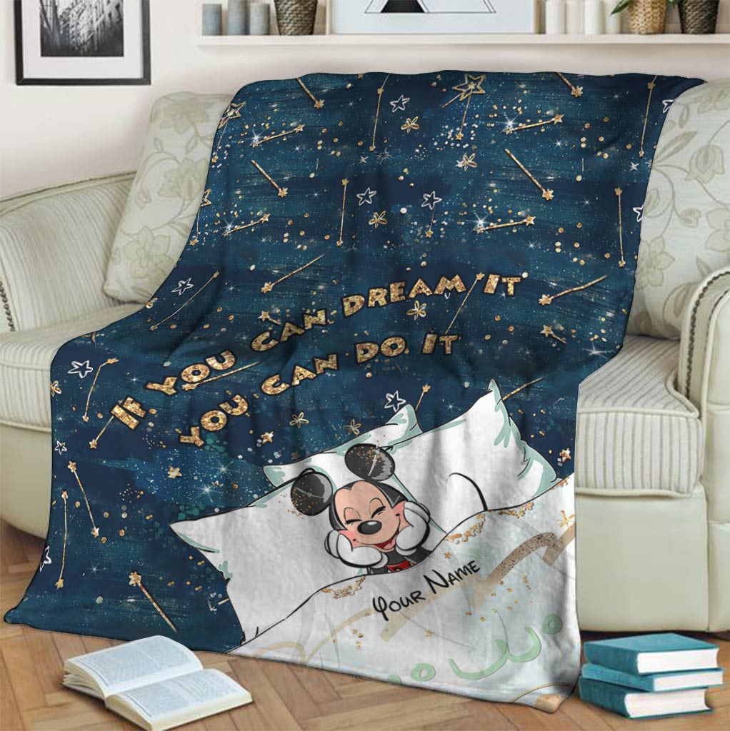 If You Can Dream It - Personalized Mouse Blanket
