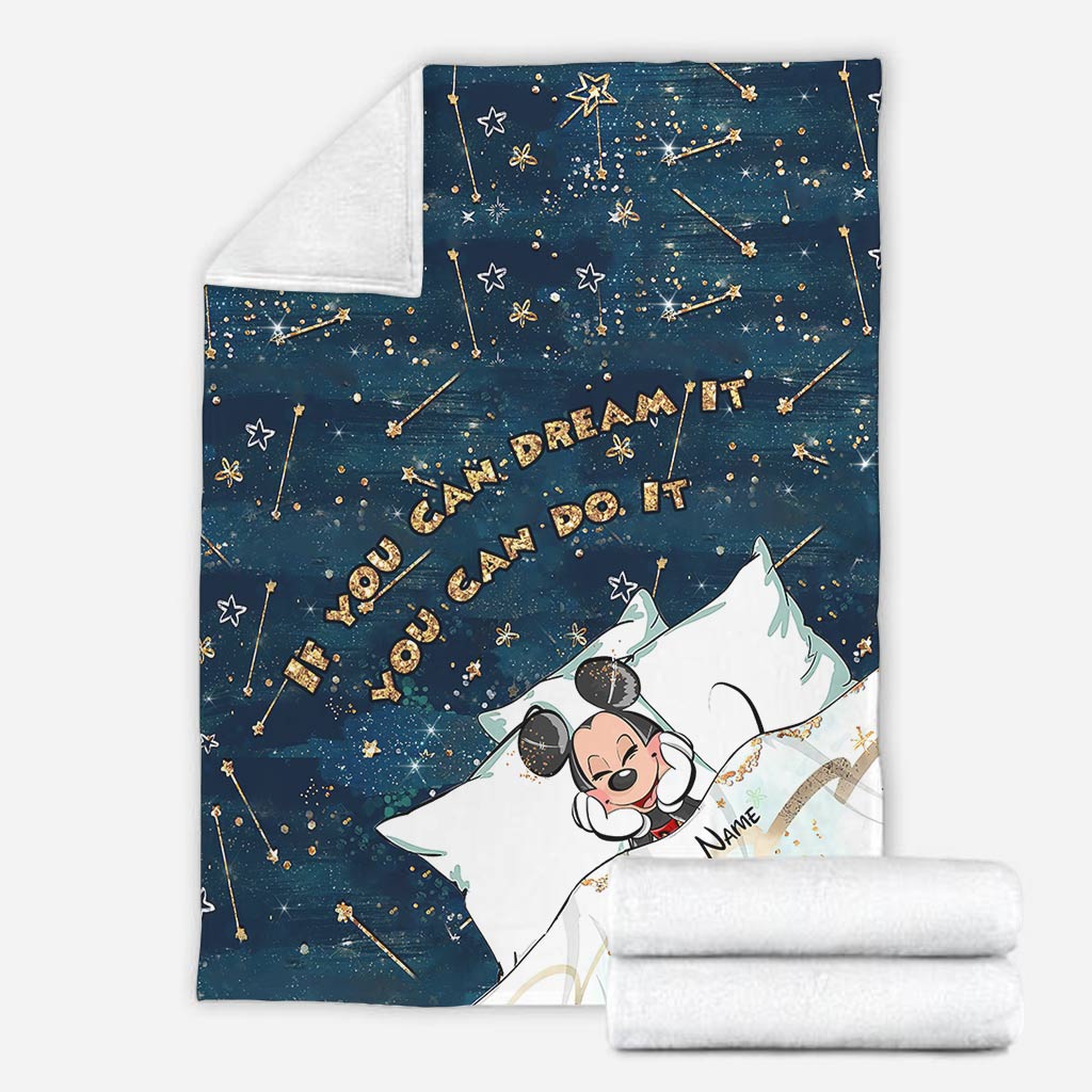 If You Can Dream It - Personalized Mouse Blanket
