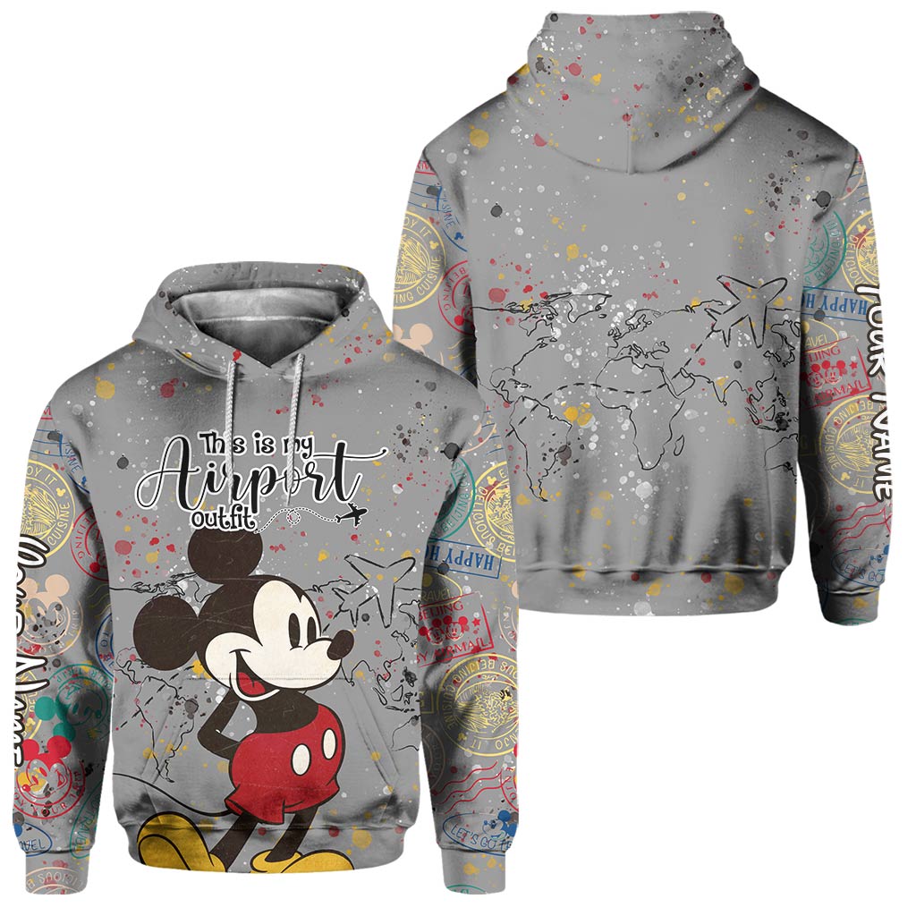 This Is My Airport Outfit - Personalized Mouse Hoodie And Sweatpants