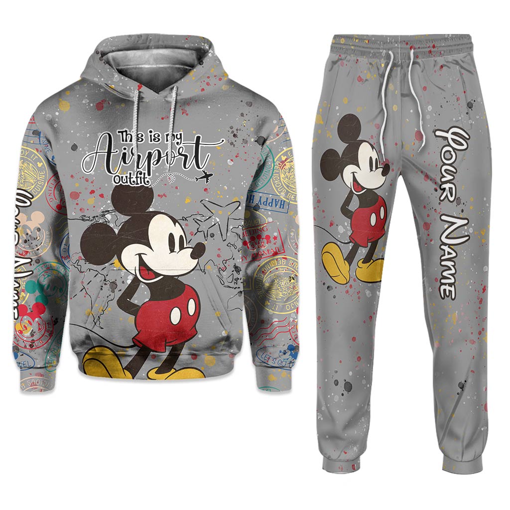 This Is My Airport Outfit - Personalized Mouse Hoodie And Sweatpants