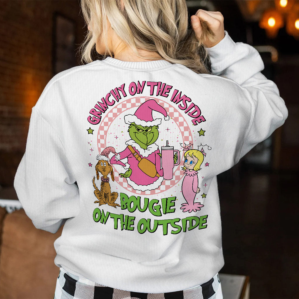 Grinchy On The Inside - Personalized Stole Christmas Ugly Sweater