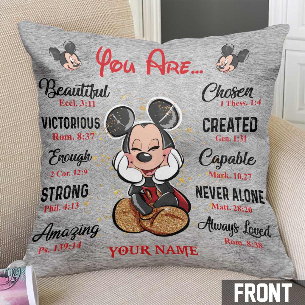 You Are Beautiful - Personalized Mouse Throw Pillow