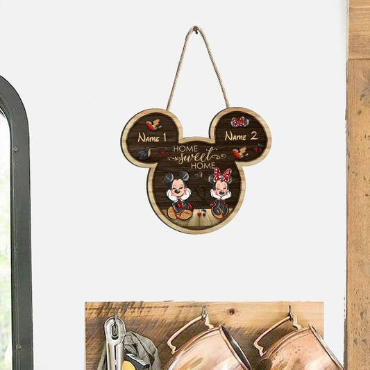 Home Sweet Home - Personalized Mouse Wood Sign