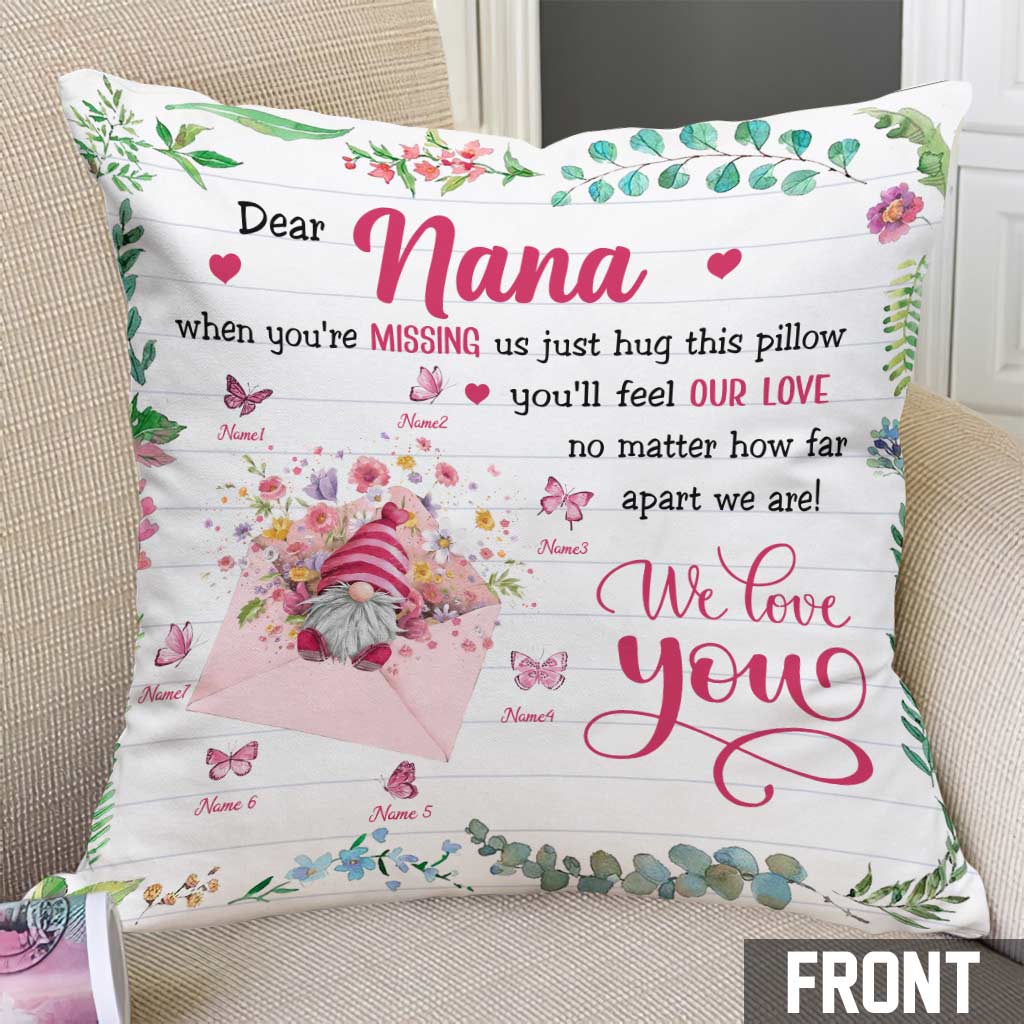 Dear Nana - Personalized Grandma Throw Pillow