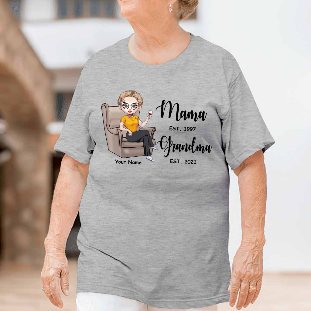 Mama Est Grandma Est - Personalized Mother's Day T-shirt and Hoodie