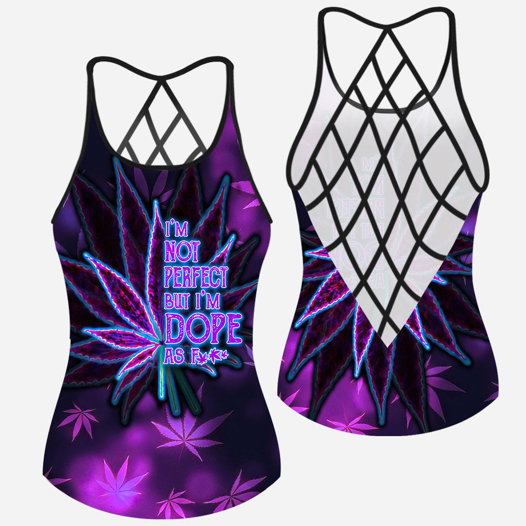 I'm Not Perfect But I'm Dope - Weed Cross Tank Top