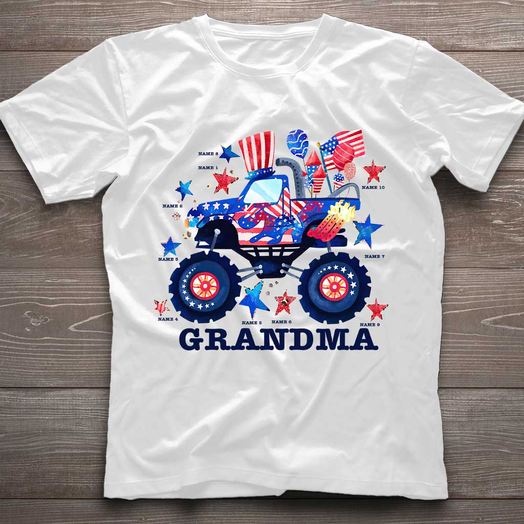Grandma - Personalized Independence Day T-shirt and Hoodie