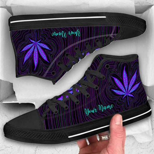 Just Hit It - Personalized Weed High Top Shoes