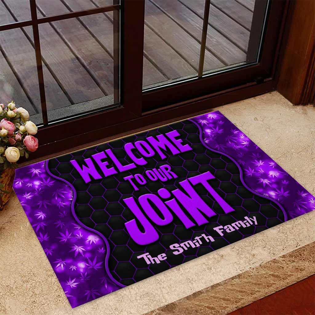 Welcome To Our Joint - Personalized Weed Doormat