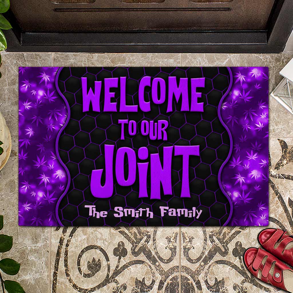 Welcome To Our Joint - Personalized Weed Doormat