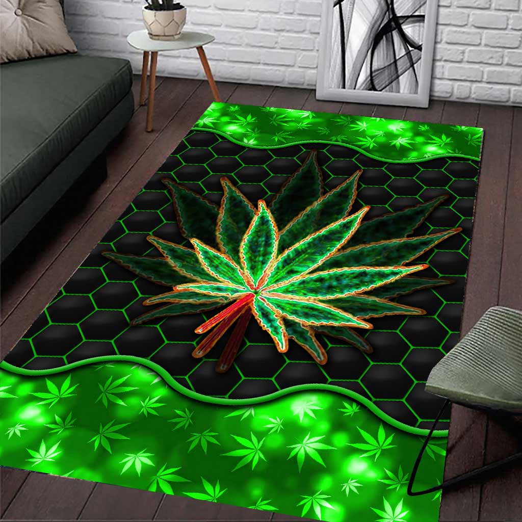 Magic Green Leaf - Weed Rug