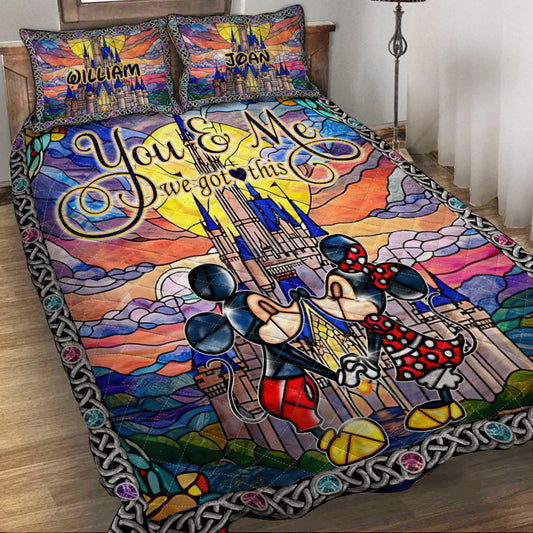 You And Me We Got This - Personalized Mouse Quilt Set