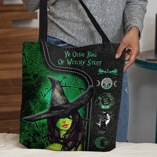Ye Olde Bag Of Witchy Stuff - Witch Tote Bag