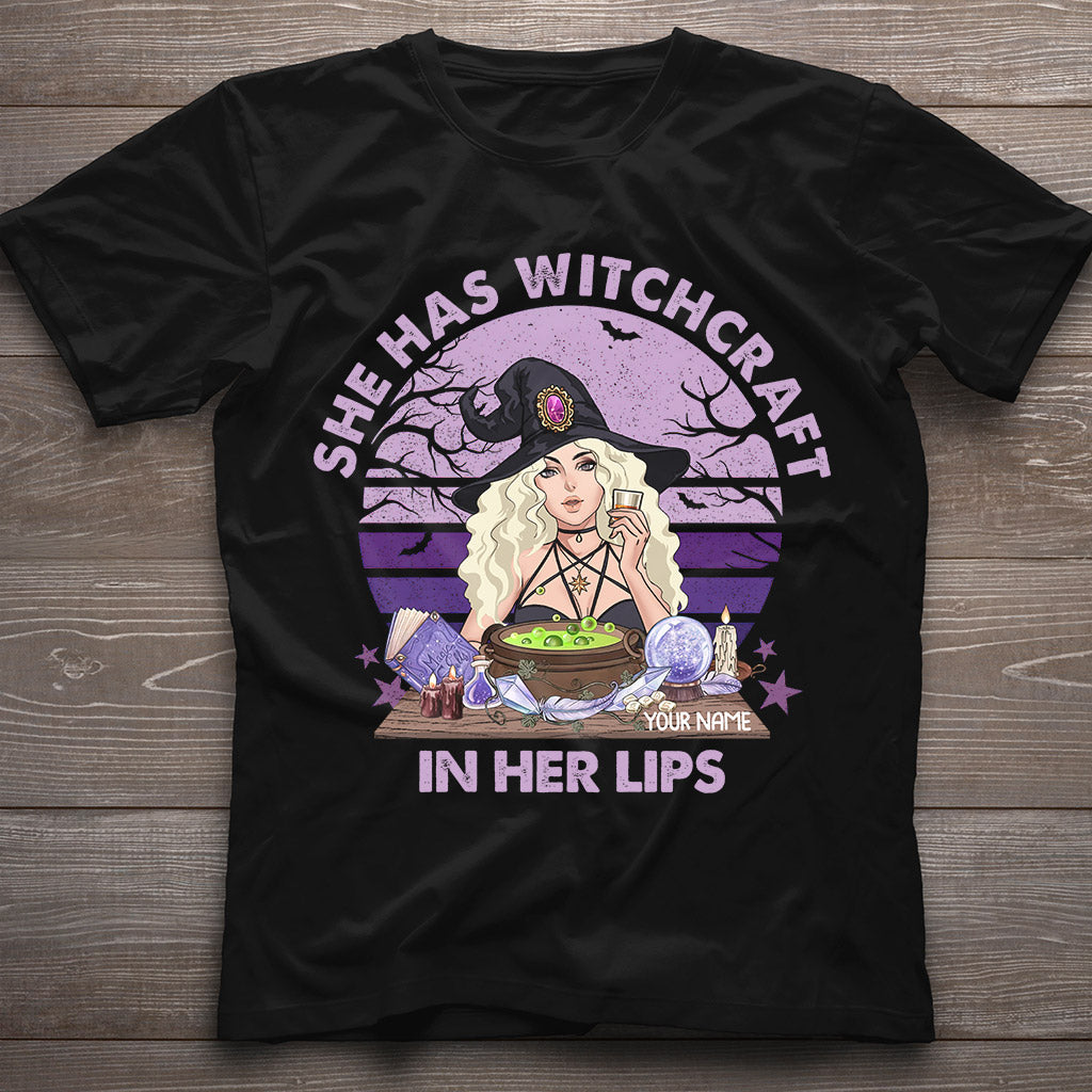 She Has Witchcraft In Her Lips - Personalized Witch T-shirt and Hoodie