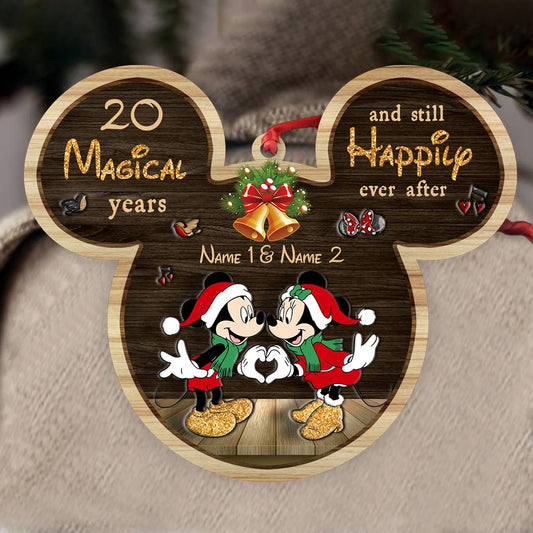 Magical Years - Personalized Christmas Mouse Ornament (Printed On Both Sides)