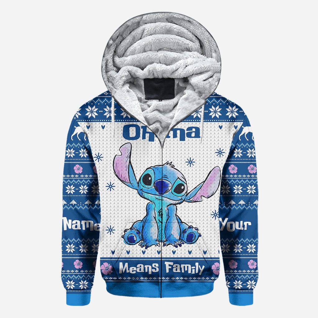 Ohana Means Family - Personalized Christmas Ohana All Over T-shirt and Hoodie
