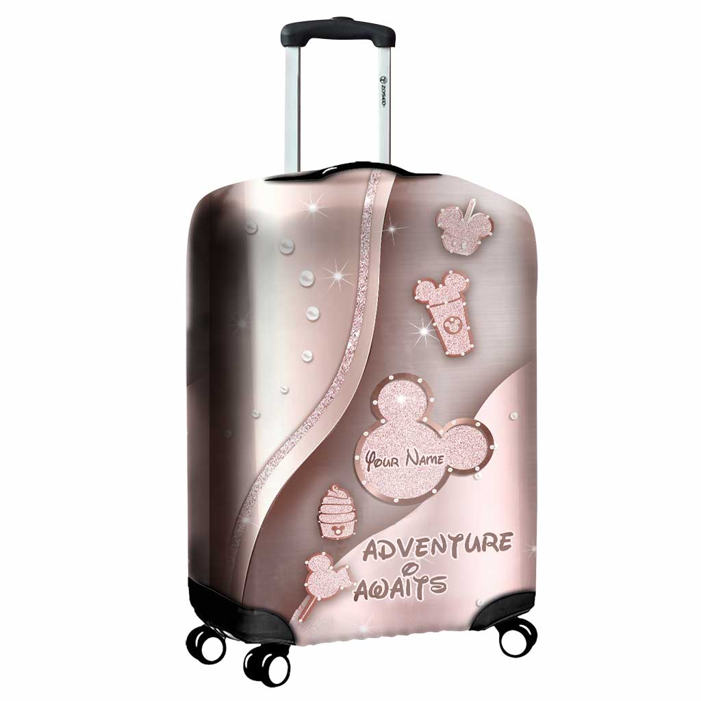 Adventure Awaits - Personalized Mouse Luggage Cover