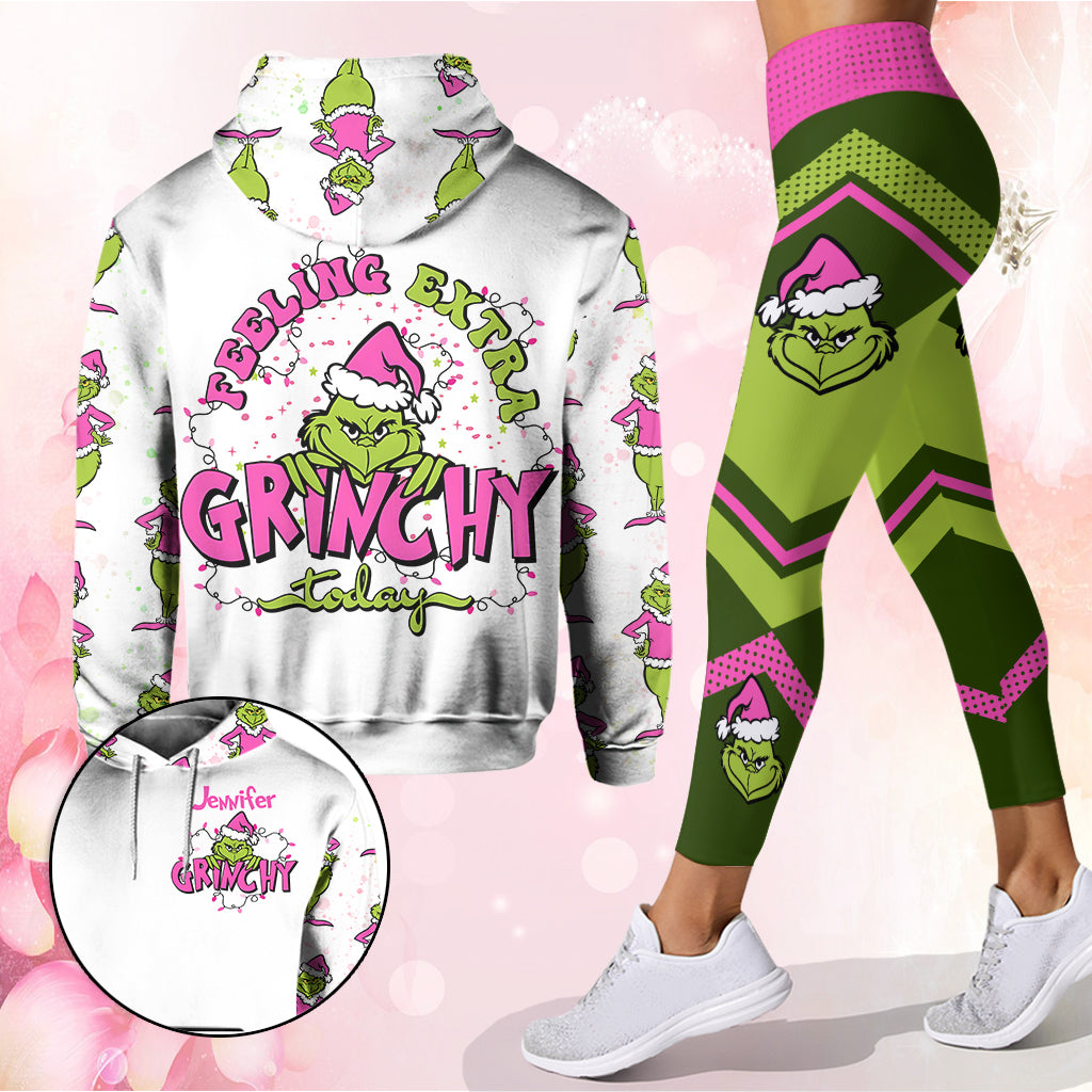 Feeling Extra Grincy - Personalized Stole Christmas Hoodie and Leggings