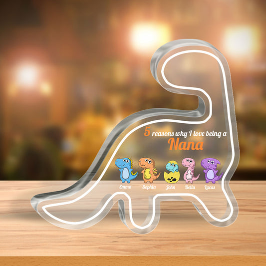 Reasons Why I love Being A Nana - Personalized Mother's day Grandma Custom Shaped Acrylic Plaque