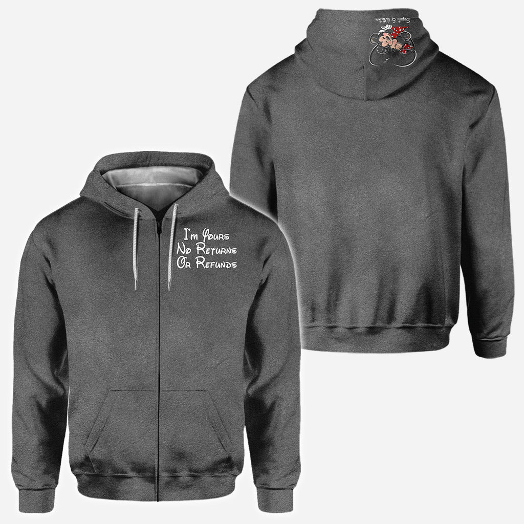 I’m Yours No Returns Or Refunds - Personalized Couple Mouse All Over T-shirt and Hoodie