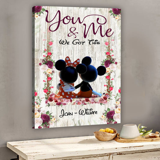 You & Me - Personalized Mouse Canvas And Poster
