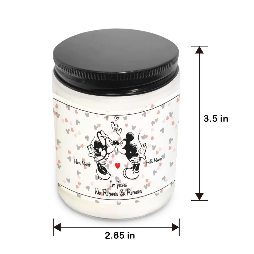 I’m Yours No Returns Or Refunds - Personalized Couple Mouse Candle
