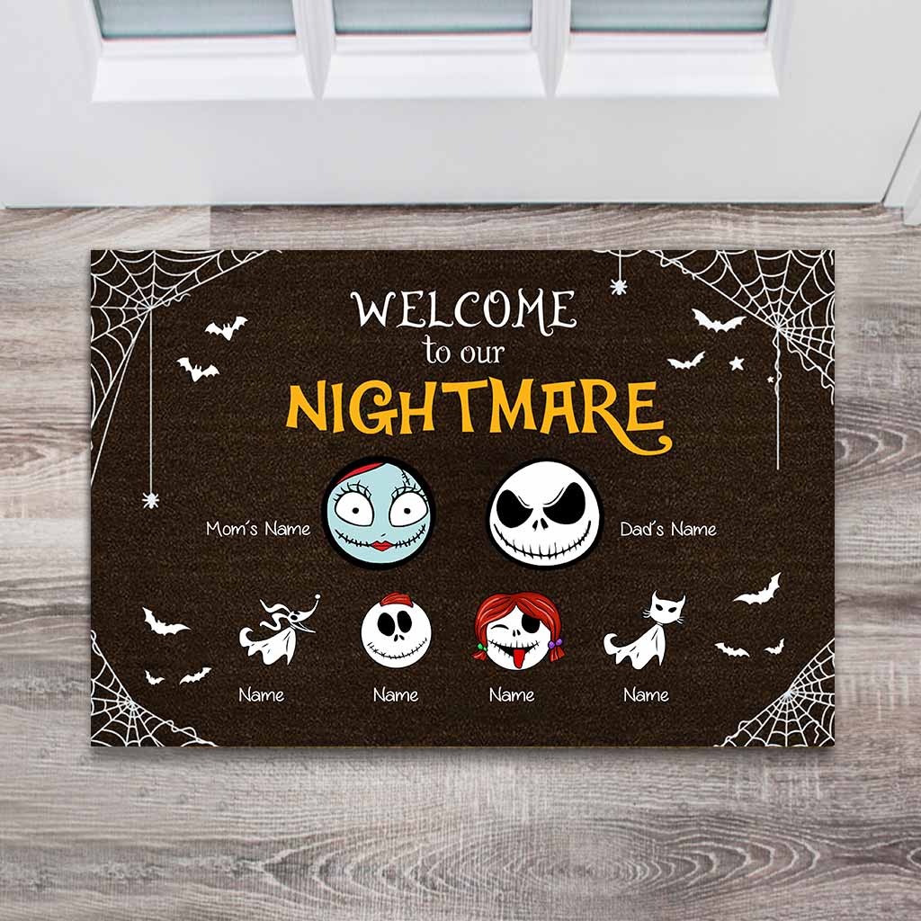 Welcome To Our Nightmare - Personalized Doormat 102021