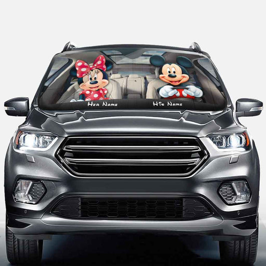 Mouse Couple - Personalized Car Sunshade