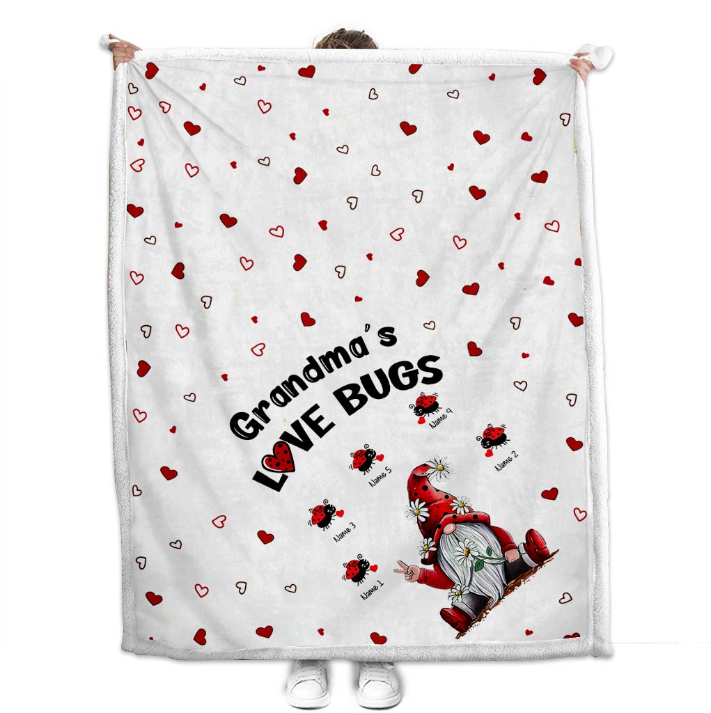 Grandma Loves Bugs - Personalized Grandma Blanket