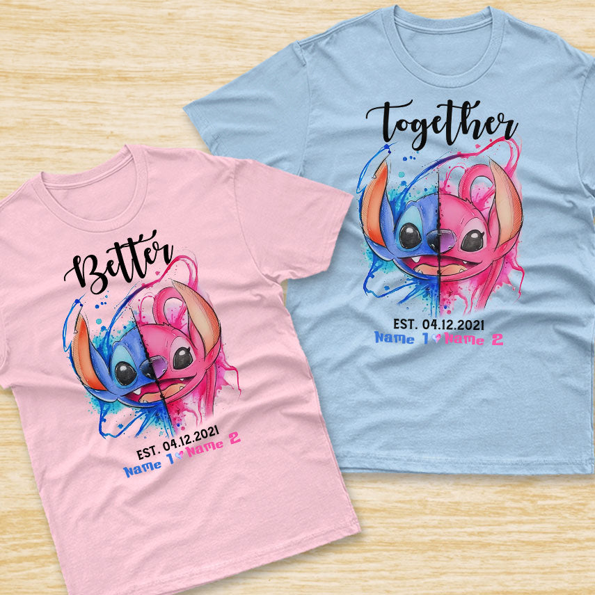 Better Together - Personalized Couple Ohana T-shirt and Hoodie