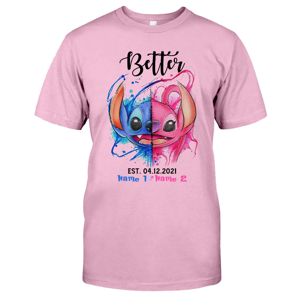 Better Together - Personalized Couple Ohana T-shirt and Hoodie