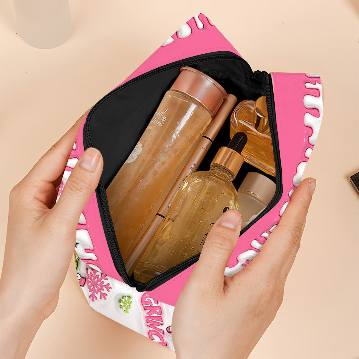 I'm Booked - Personalized Stole Christmas Makeup Bag