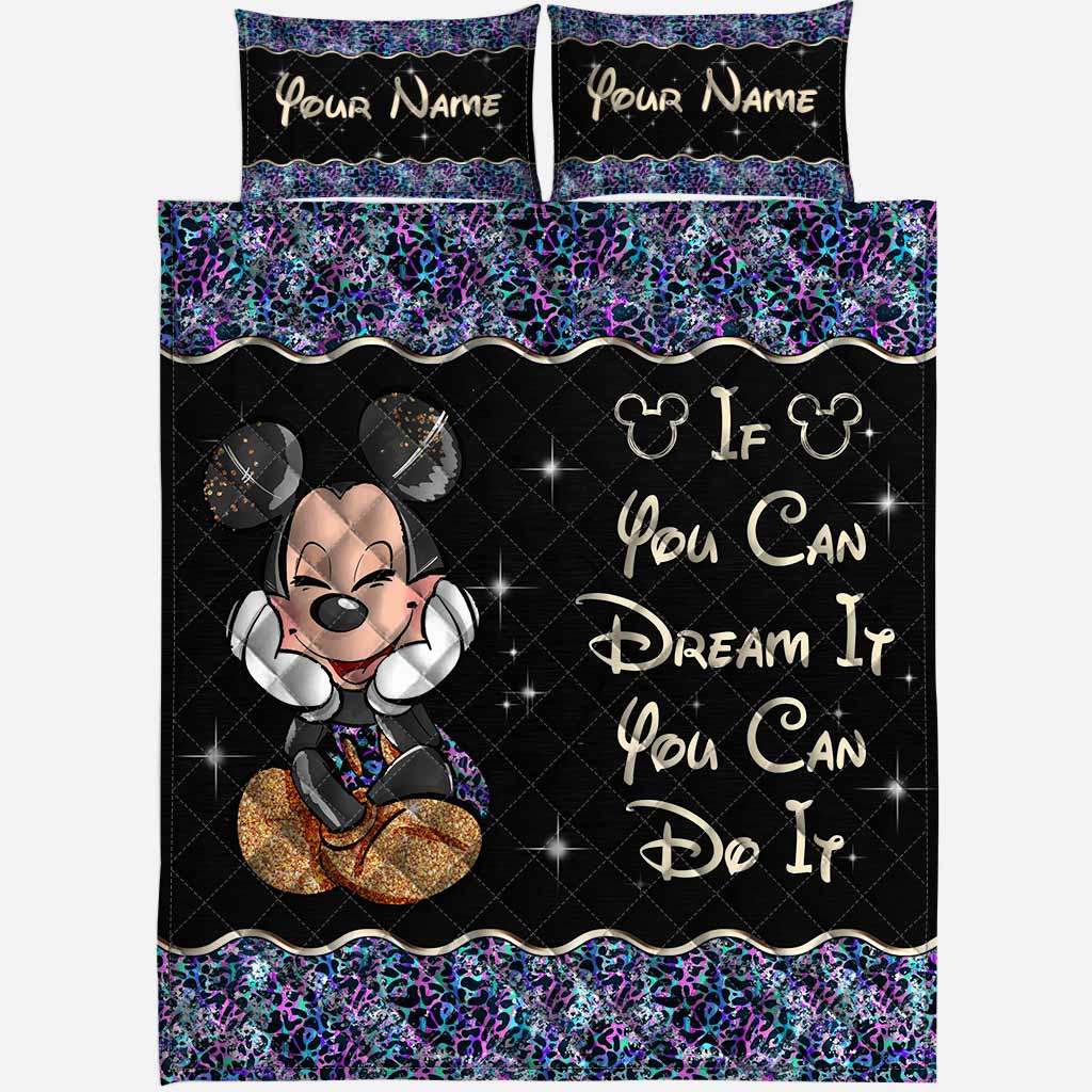 If You Can Dream It - Personalized Mouse Quilt Set