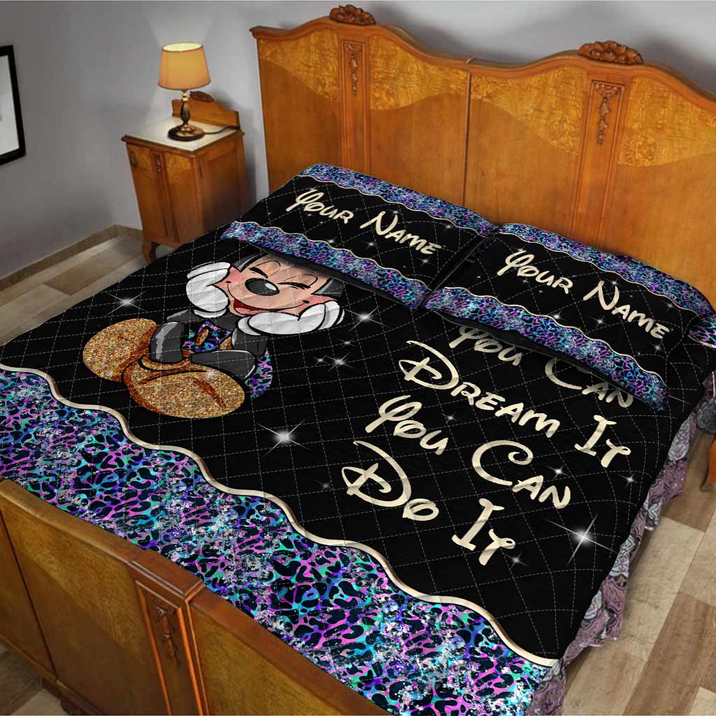 If You Can Dream It - Personalized Mouse Quilt Set