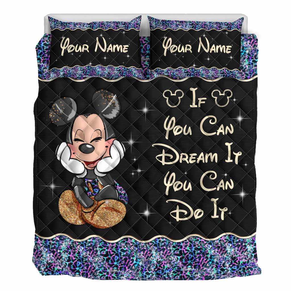 If You Can Dream It - Personalized Mouse Quilt Set