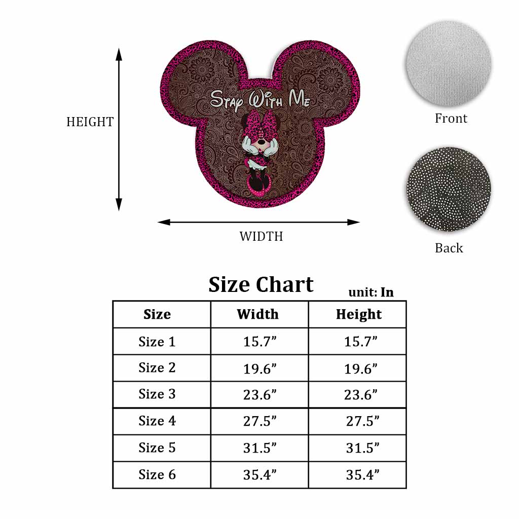 Stay With Me - Mouse Shaped Doormat