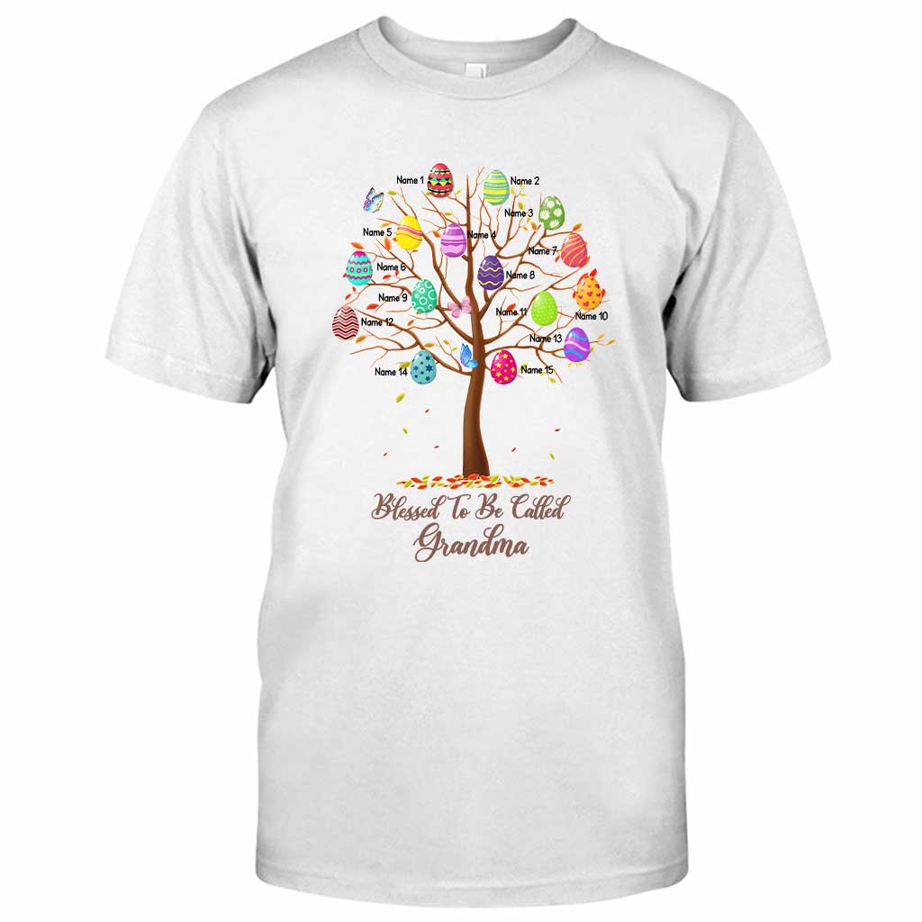 Blessed To Be Called Grandma - Personalized Easter Day Grandma T-shirt and Hoodie