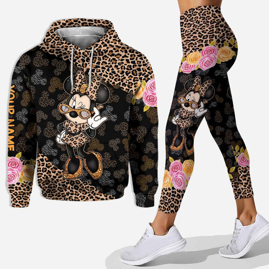Glitter And Mouse Ears - Personalized Hoodie And Leggings