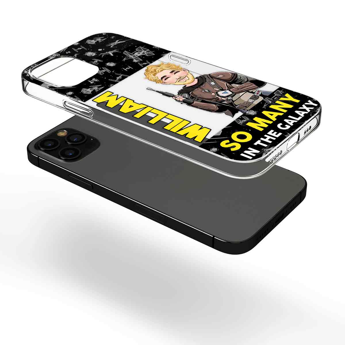 So Many In The Galaxy - Personalized The Force Clear Phone Case