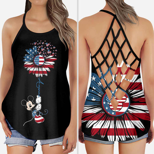 American Mouse Ears - Independence Day Cross Tank Top