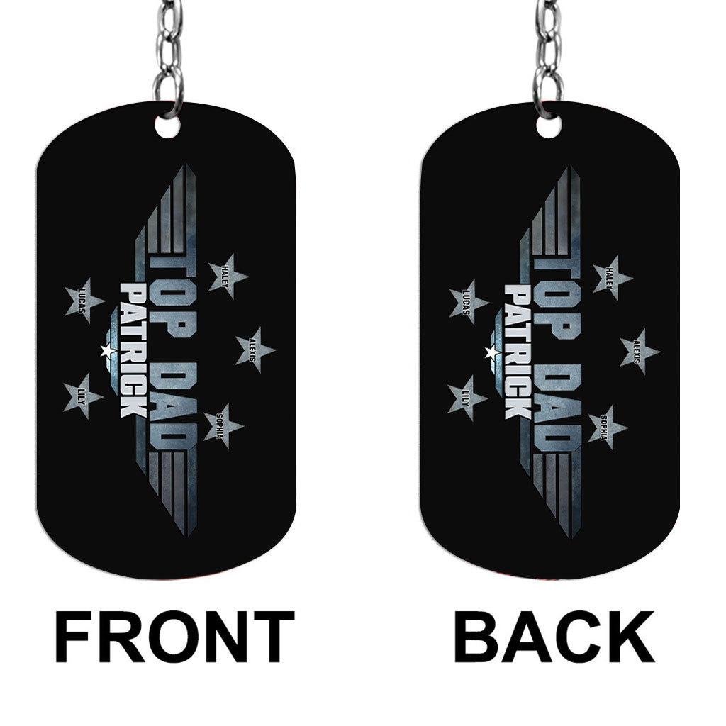 Top Dad - Personalized Stainless Steel Keychain