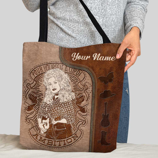 Pour Yourself A Cup Of Ambition - Personalized Tote Bag