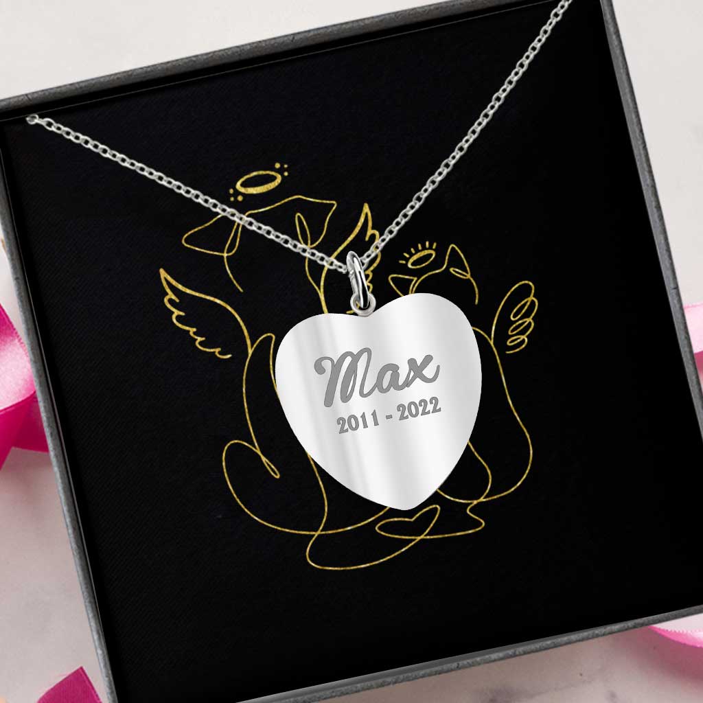 When I Close My Eyes - Personalized Christmas Dog Heart Pendant Necklace