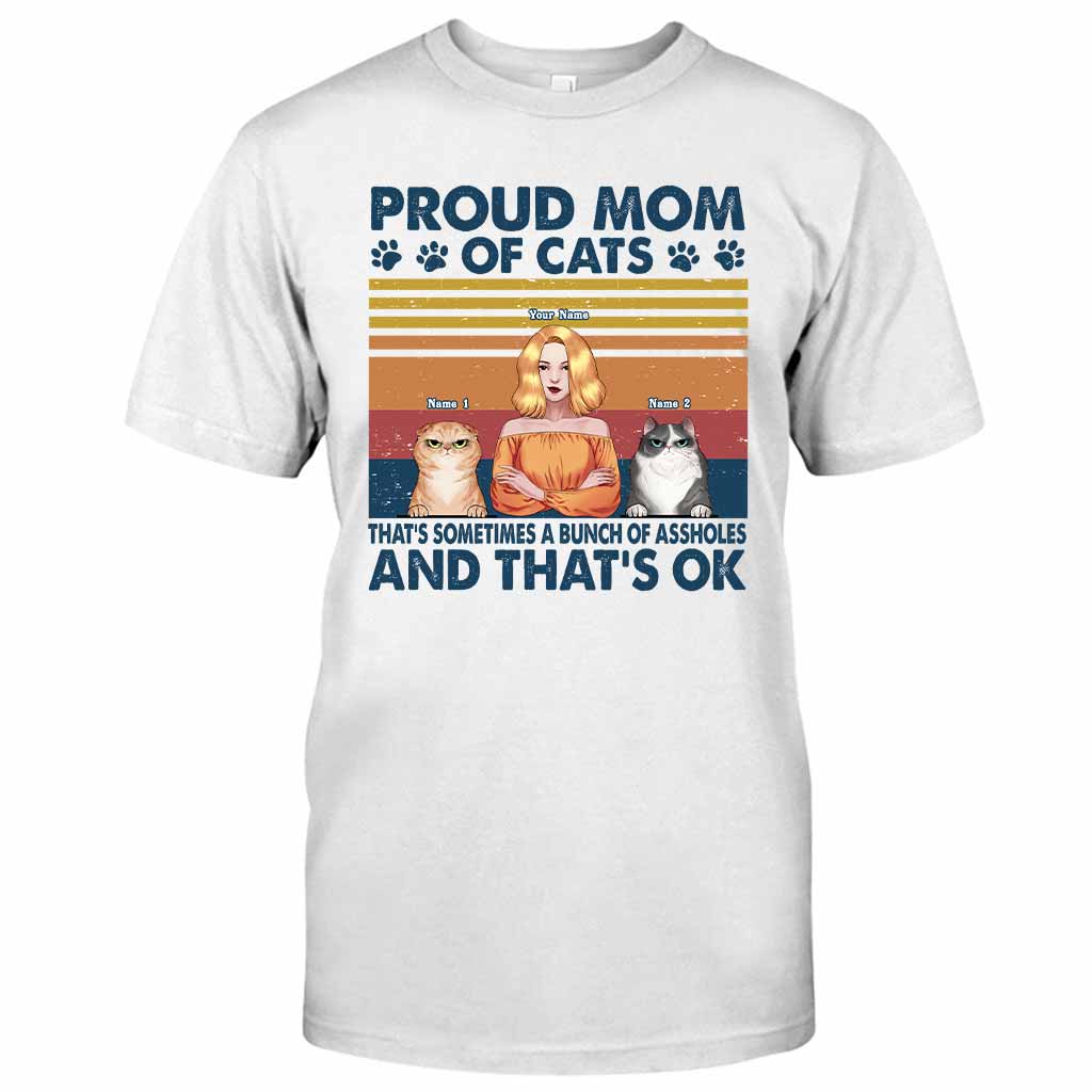 Proud Mom Of A Cat - Personalized T-shirt and Hoodie