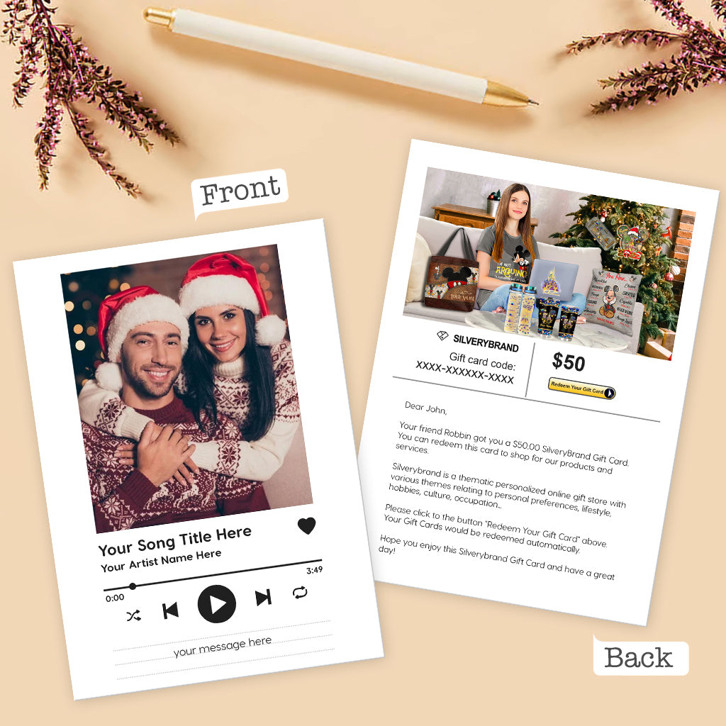Personalized Greeting Gift Card Photo Song