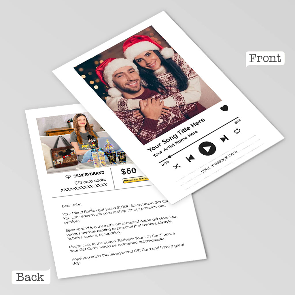 Personalized Greeting Gift Card Photo Song