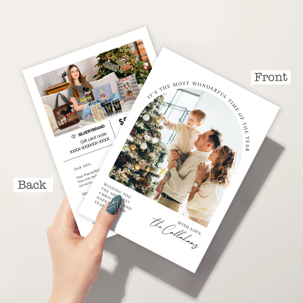 Personalized Greeting Gift Card Boho Holiday Card