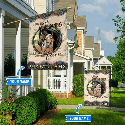 The Best Memories Personalized Horse House Flag 0523